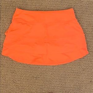 orange athleta skirt